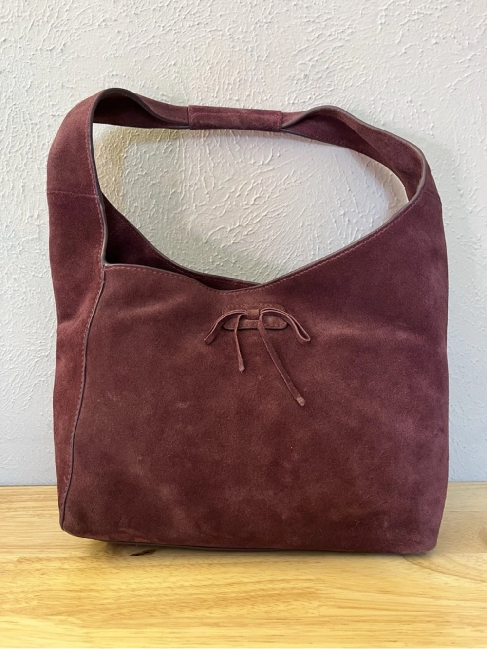 Lucky Brand Clem Mini Suede Hobo Bag Dark Purple